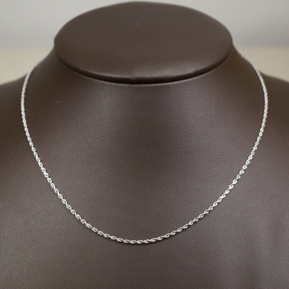 14KW Gold 18 Inch Long Rope Chain